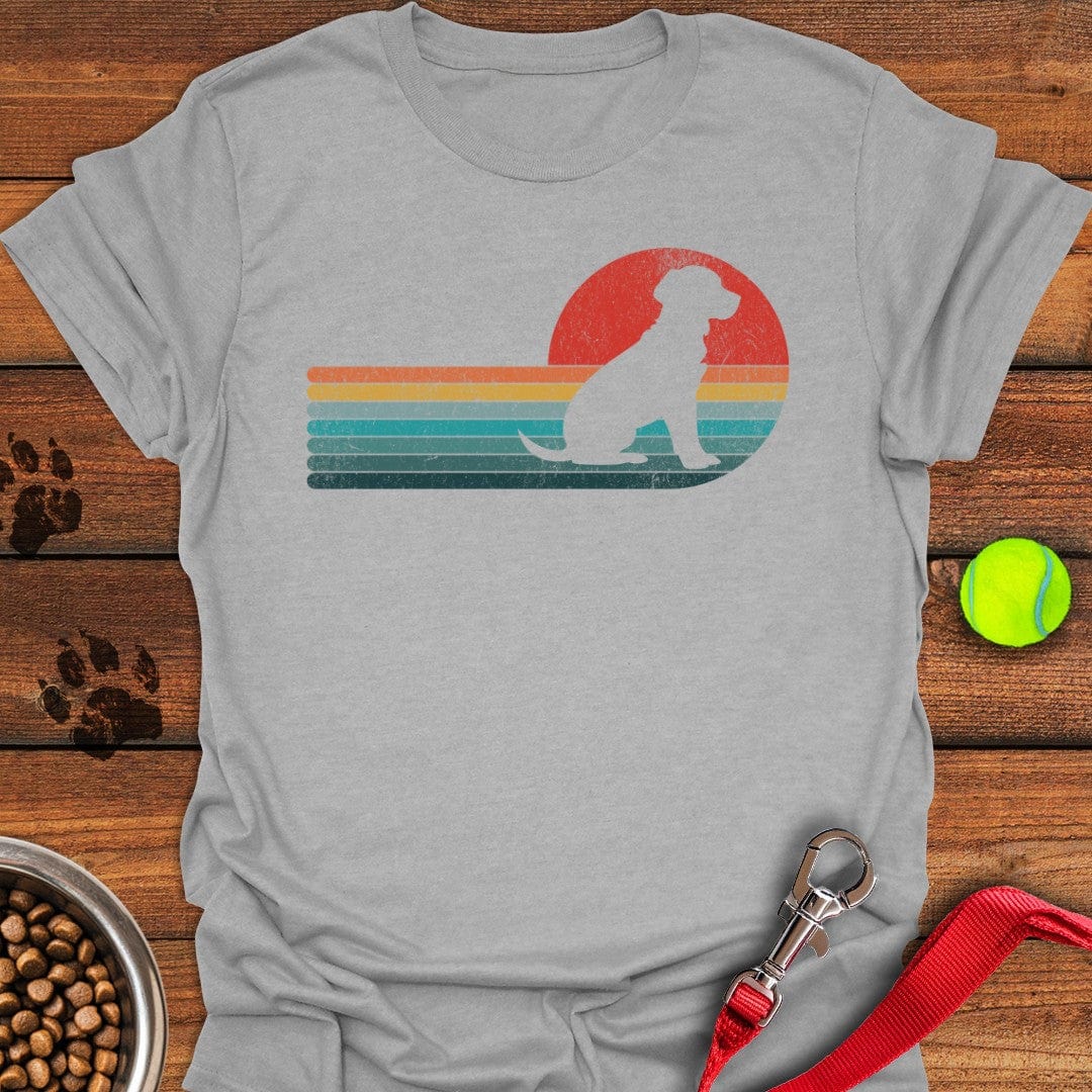 Labrador Retro Sunset T-Shirt Sport Grey