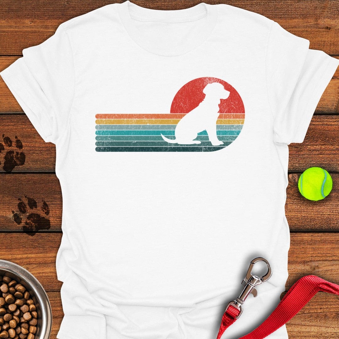 Labrador Retro Sunset T-Shirt White