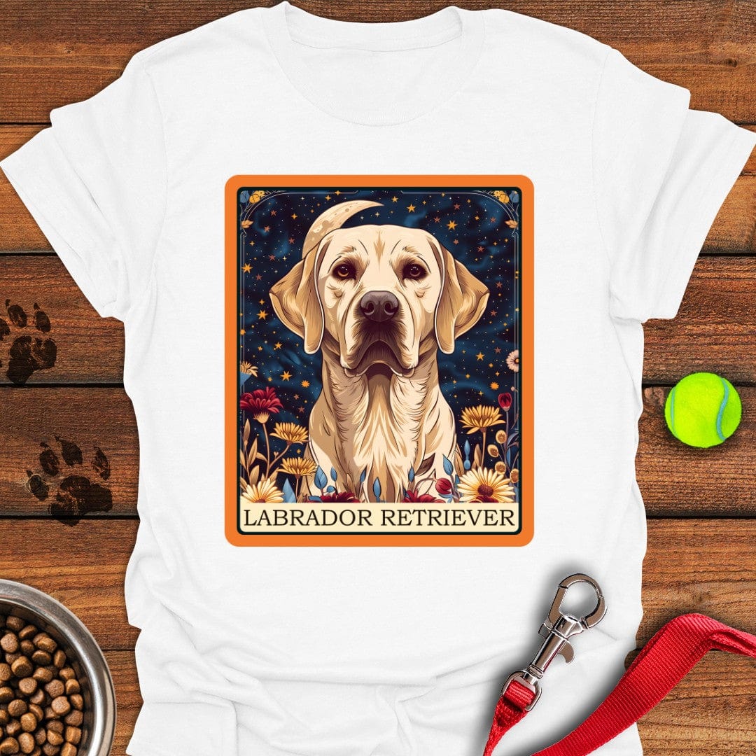 Yellow Labrador Tarot Card T-Shirt White