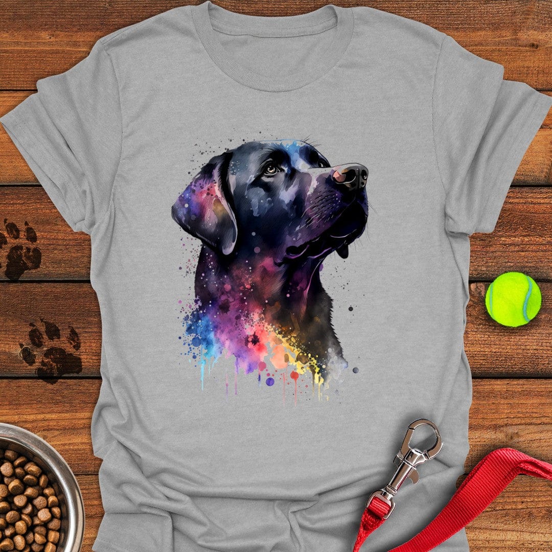 Black Labrador Portrait T-Shirt Sport Grey