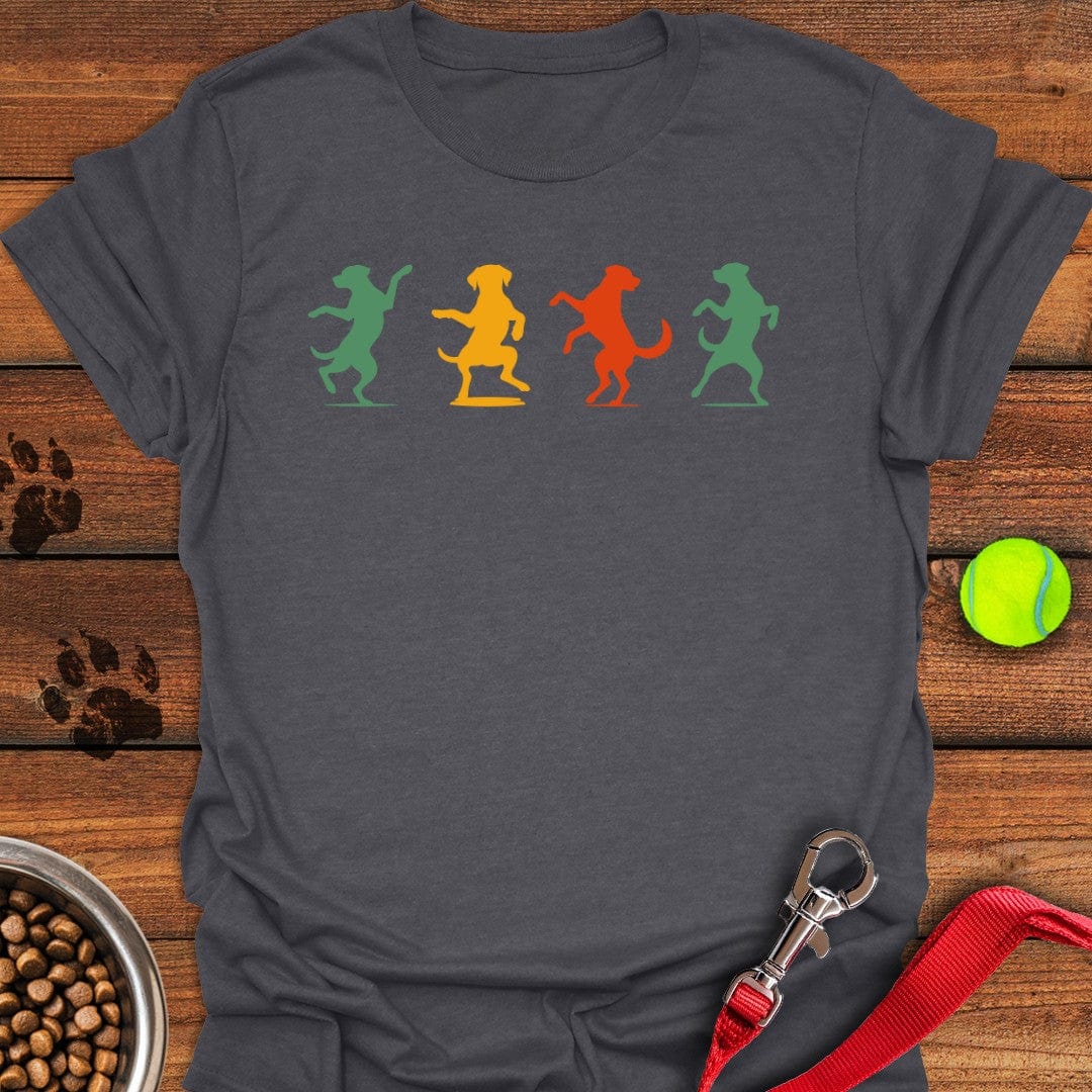 Happy Dancing Labradors T-Shirt Dark Heather