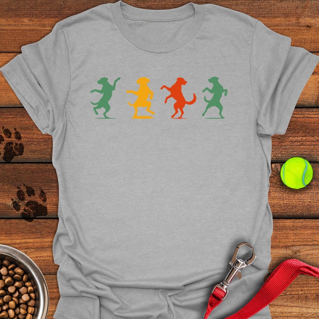 Happy Dancing Labradors T-Shirt Sport Grey