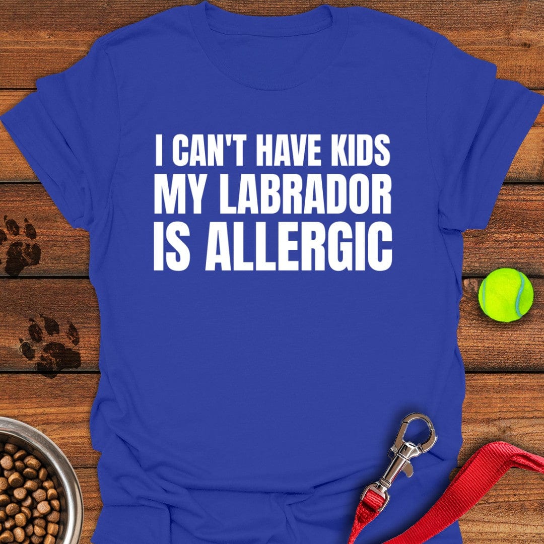 Funny Allergic Labrador T-Shirt Royal