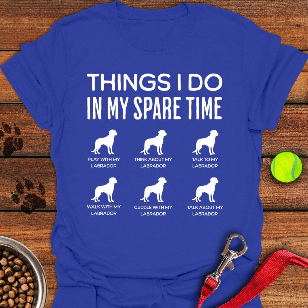Spare Time Labrador T-Shirt Royal