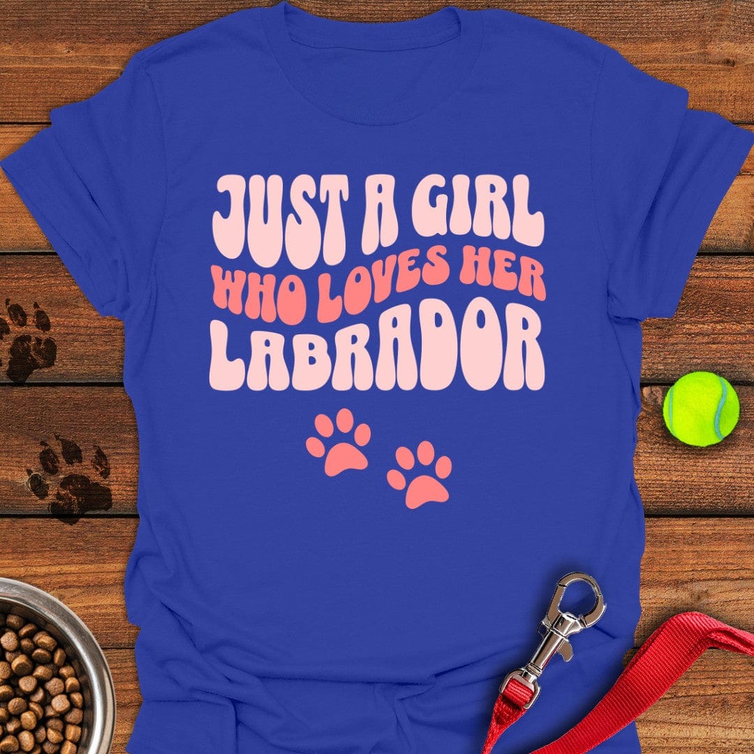 Just a Girl Who Loves Her Labrador T-Shirt Royal