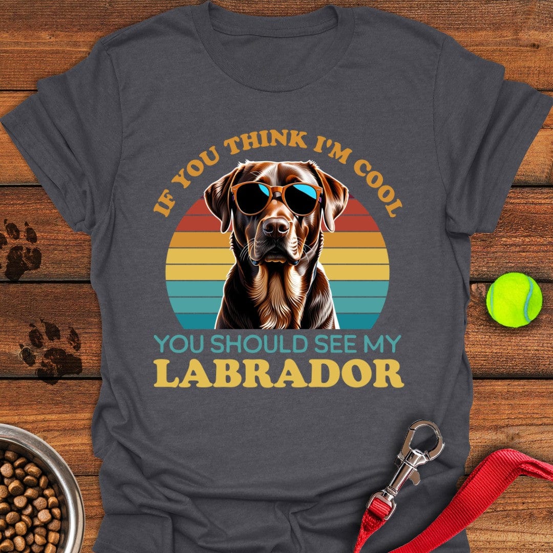 Cool Brown Labrador T-Shirt Dark Heather