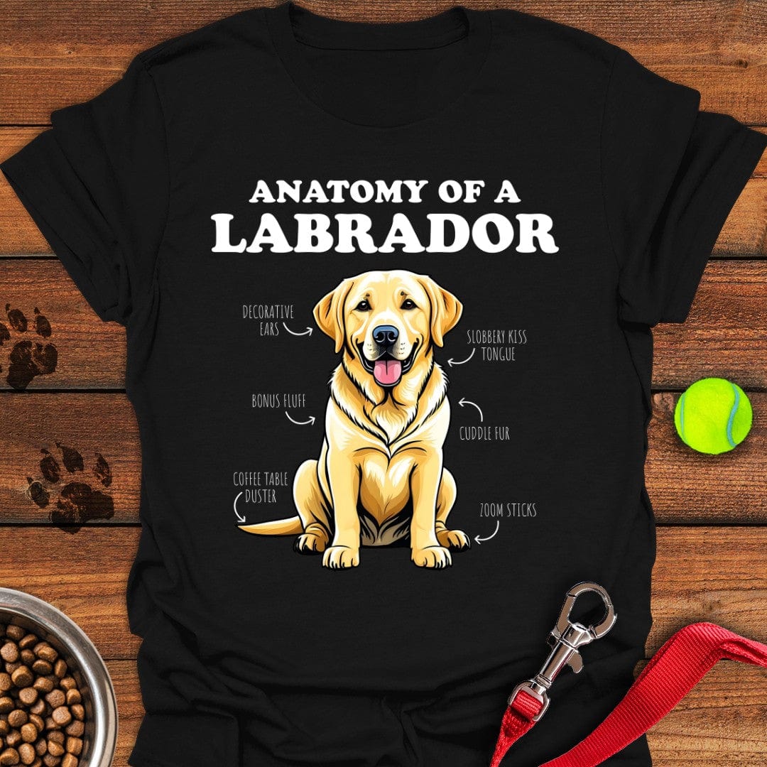 Anatomy Of A Yellow Labrador T-Shirt Black