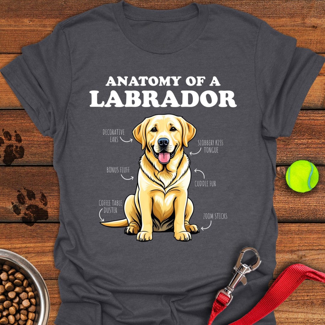 Anatomy Of A Yellow Labrador T-Shirt Dark Heather