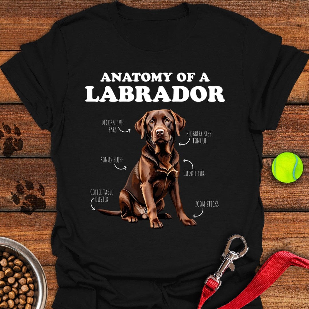Anatomy Of A Brown Labrador T-Shirt Black