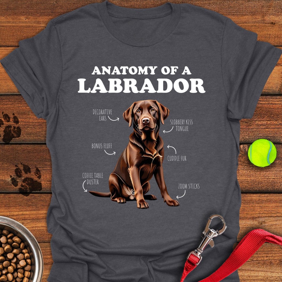 Anatomy Of A Brown Labrador T-Shirt Dark Heather