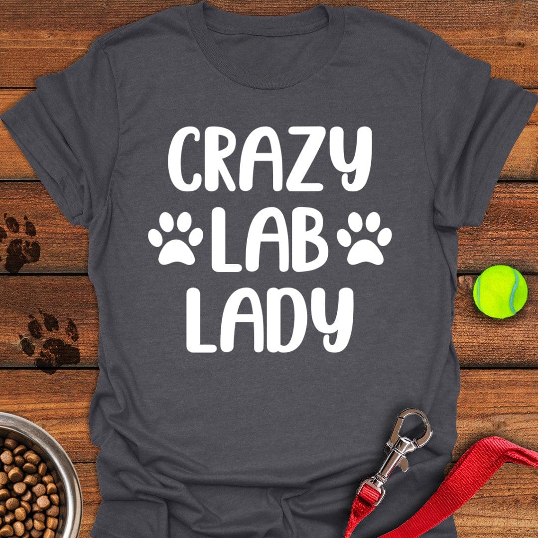 Crazy Lab Lady T-Shirt Dark Heather