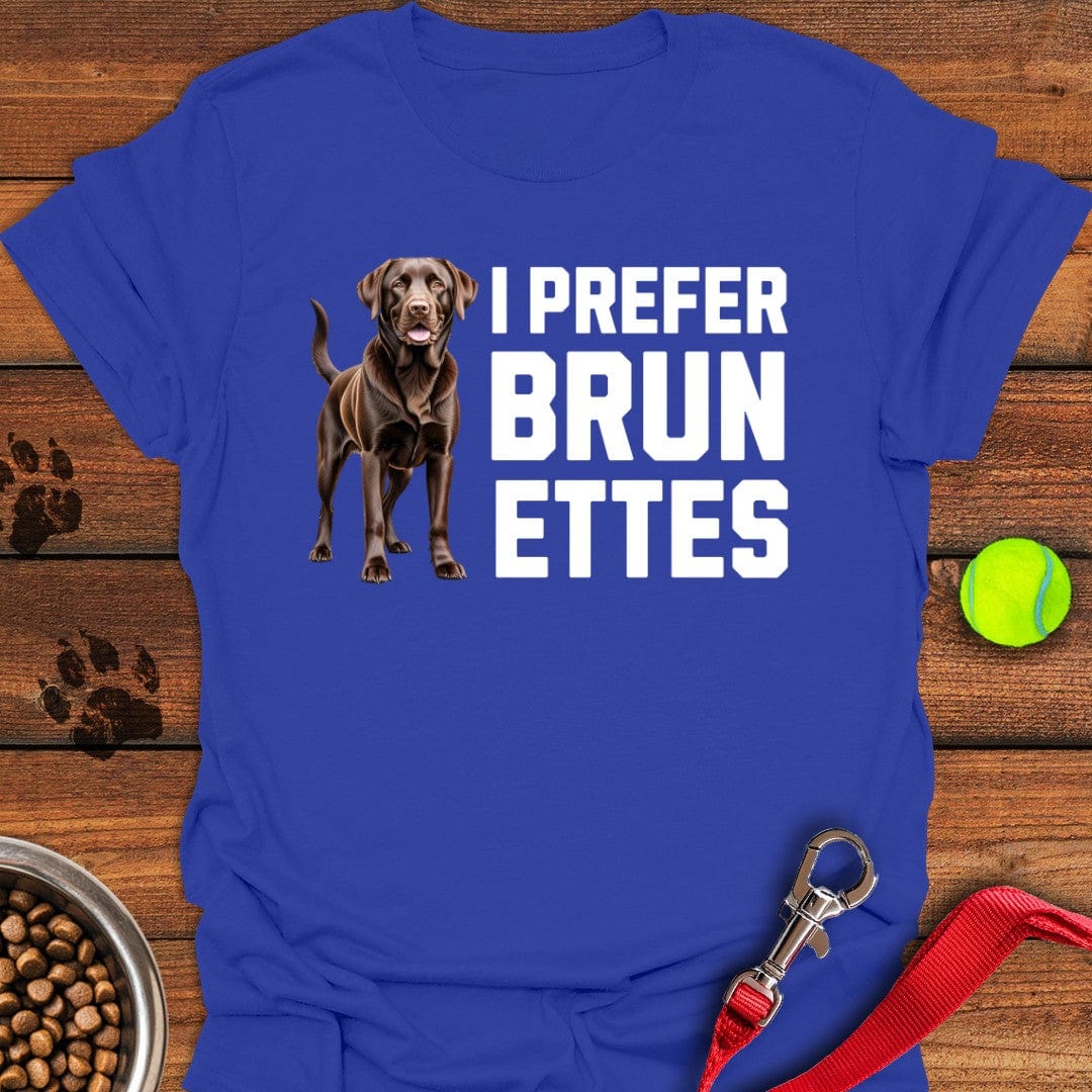 I Prefer Brunettes Labrador T-Shirt Royal