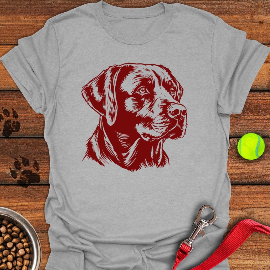 Labrador Portrait Graphic T-Shirt Sport Grey