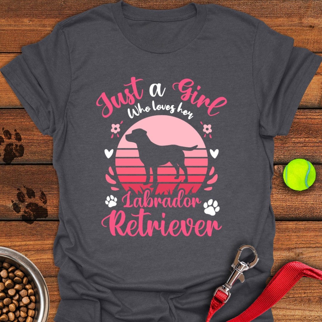 Just a Girl Who Loves Her Labrador T-Shirt Dark Heather