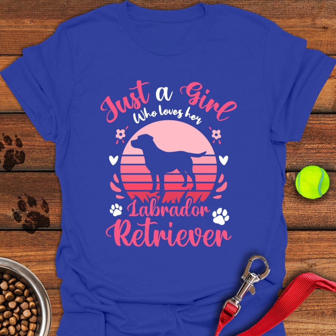 Just a Girl Who Loves Her Labrador T-Shirt Royal