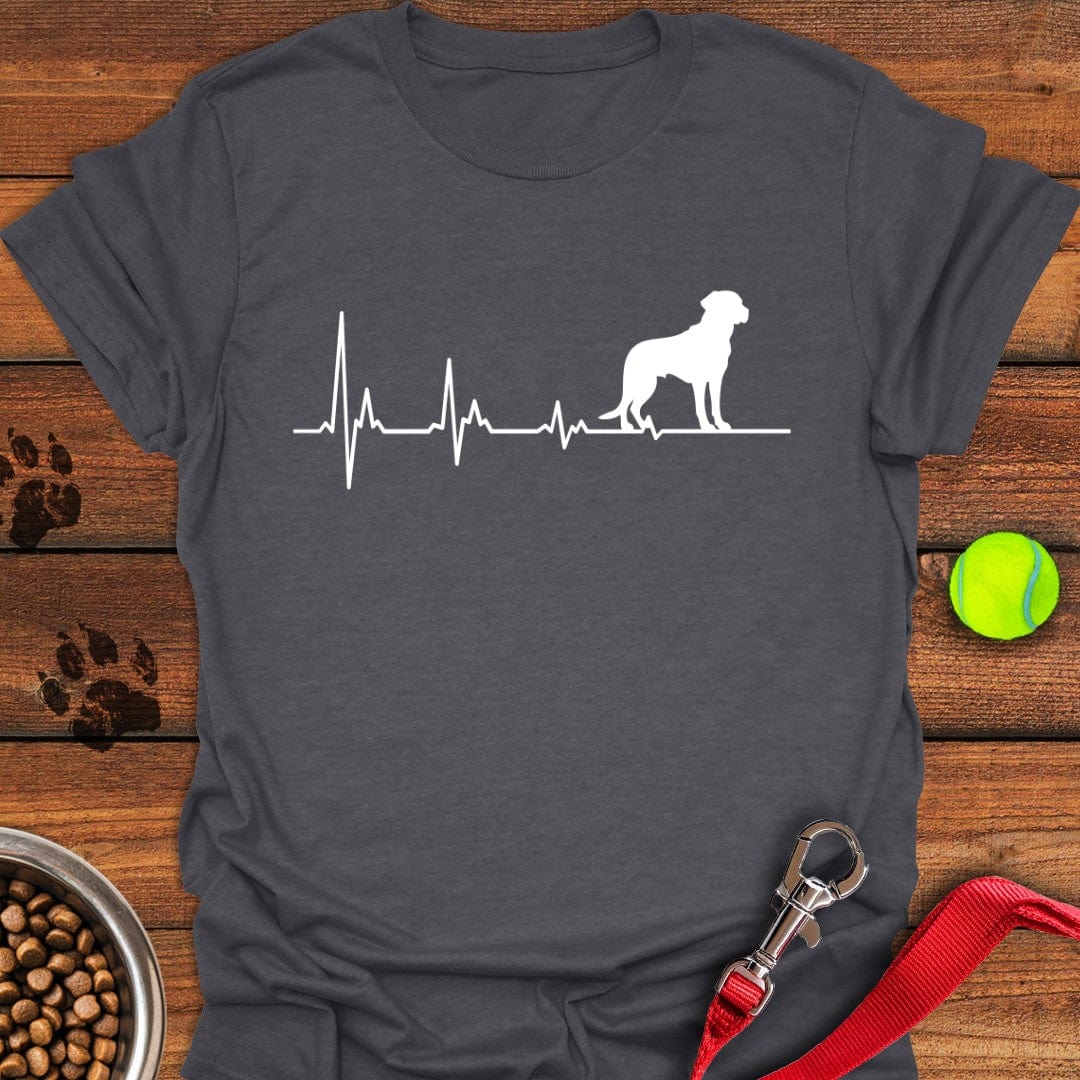 Labrador Heartbeat T-Shirt Dark Heather