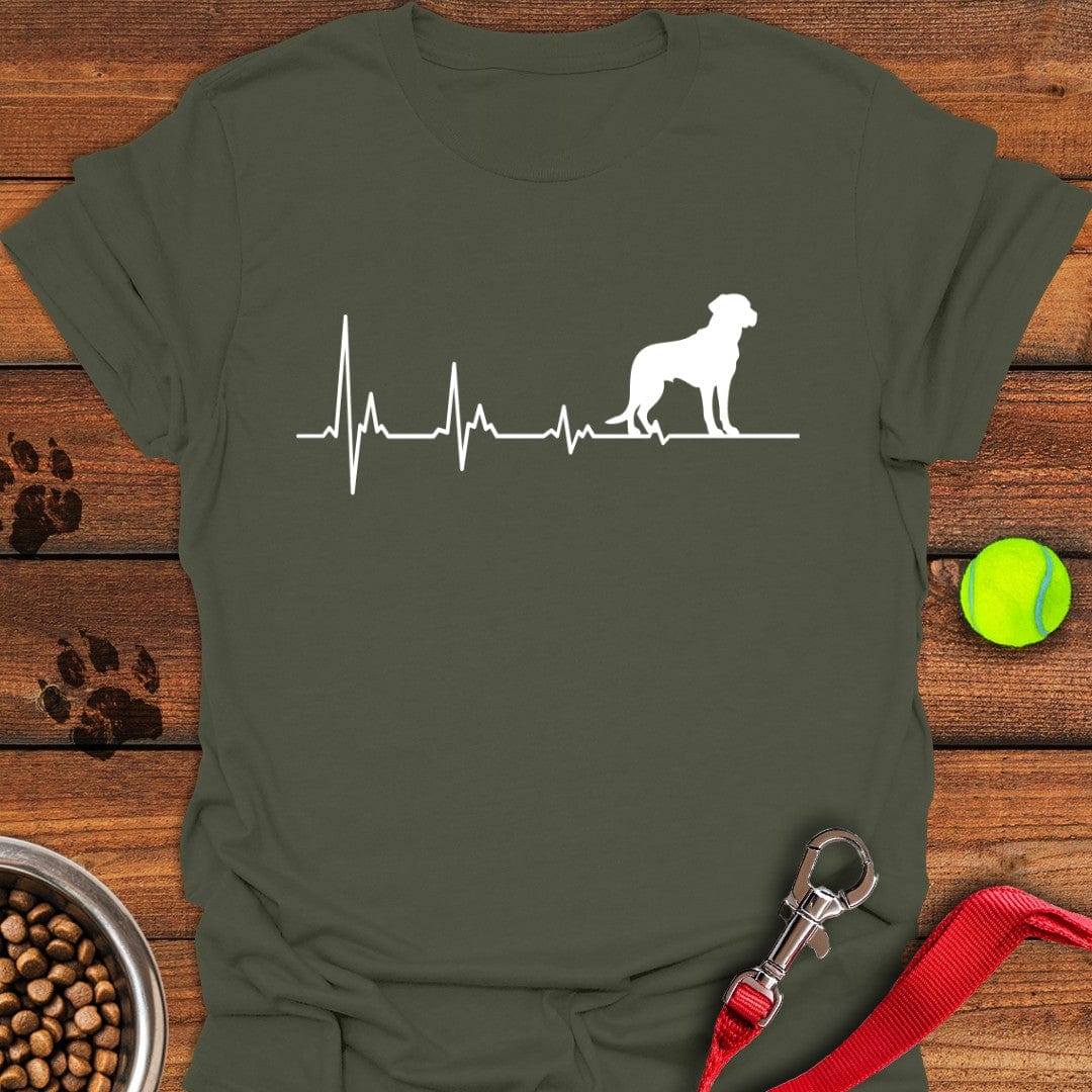Labrador Heartbeat T-Shirt Military Green
