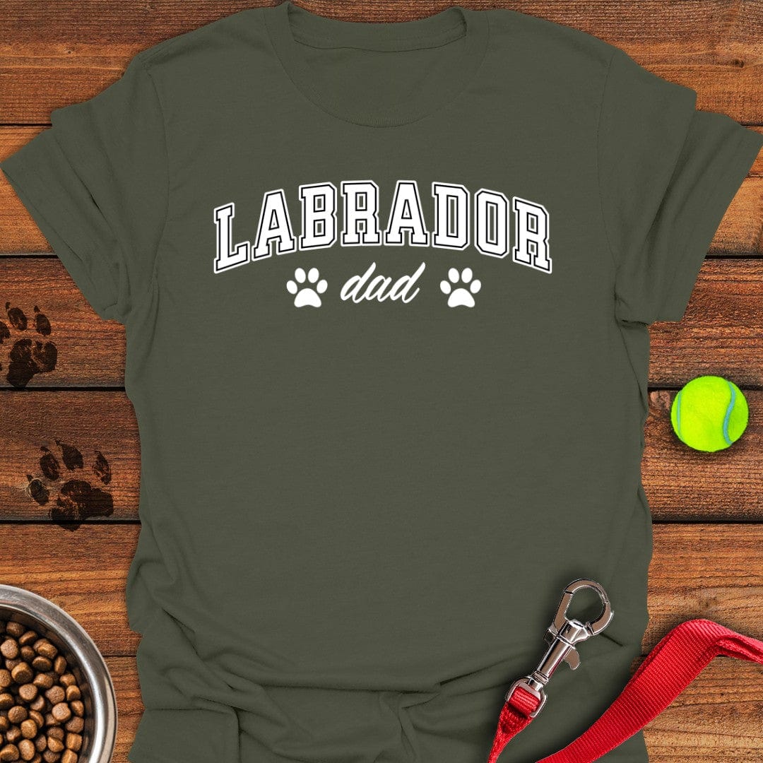 Labrador Dad T-Shirt Military Green
