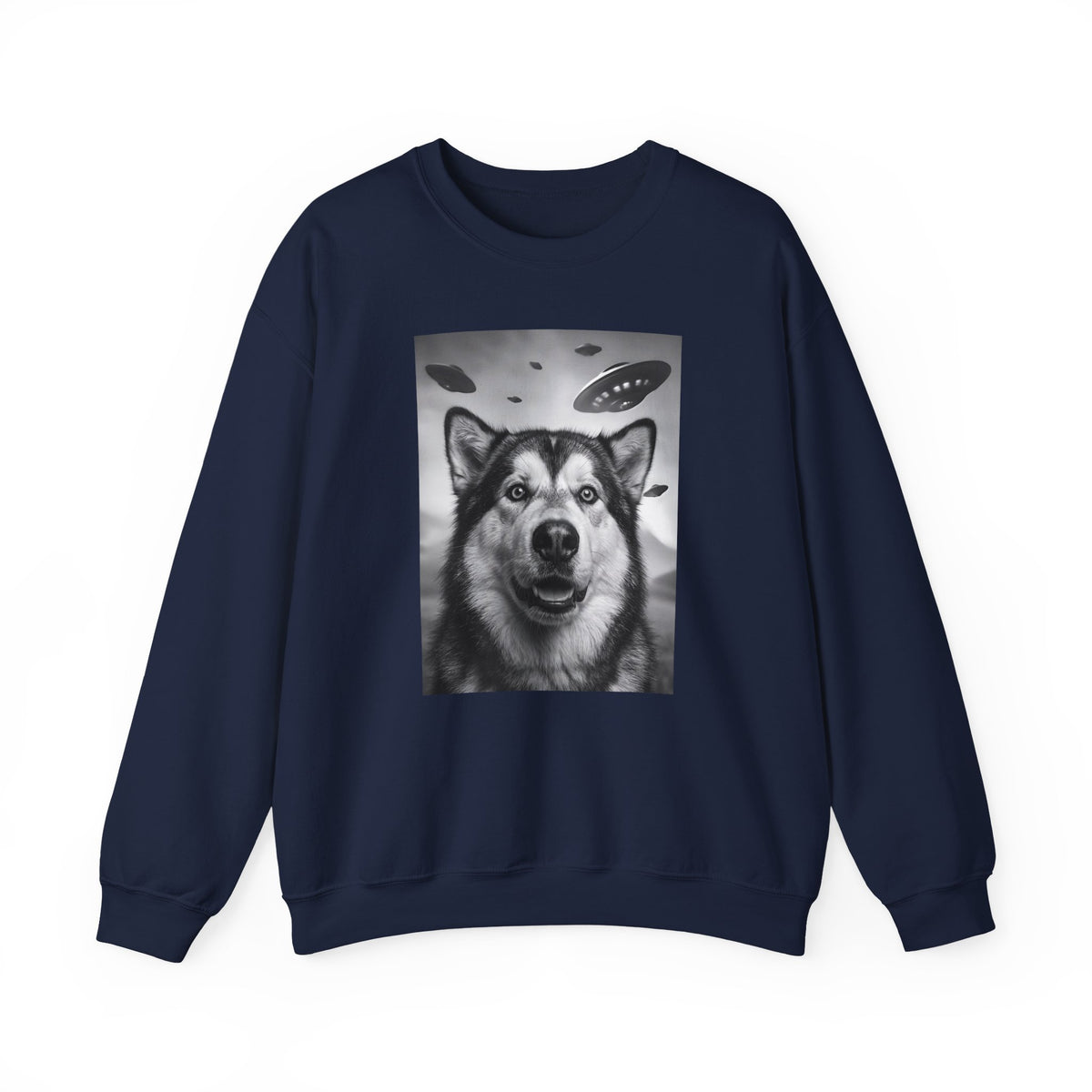 Alaskan Malamute UFO Crewneck Sweatshirt