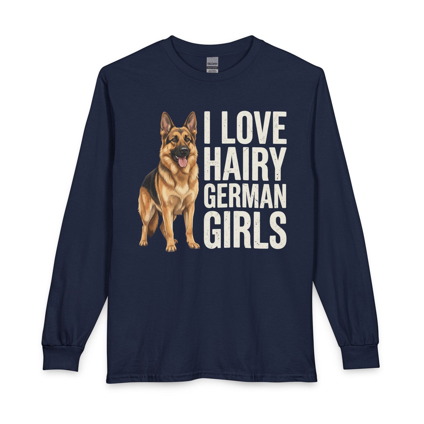 German Shepherd Hairy German Girls Long Sleeve