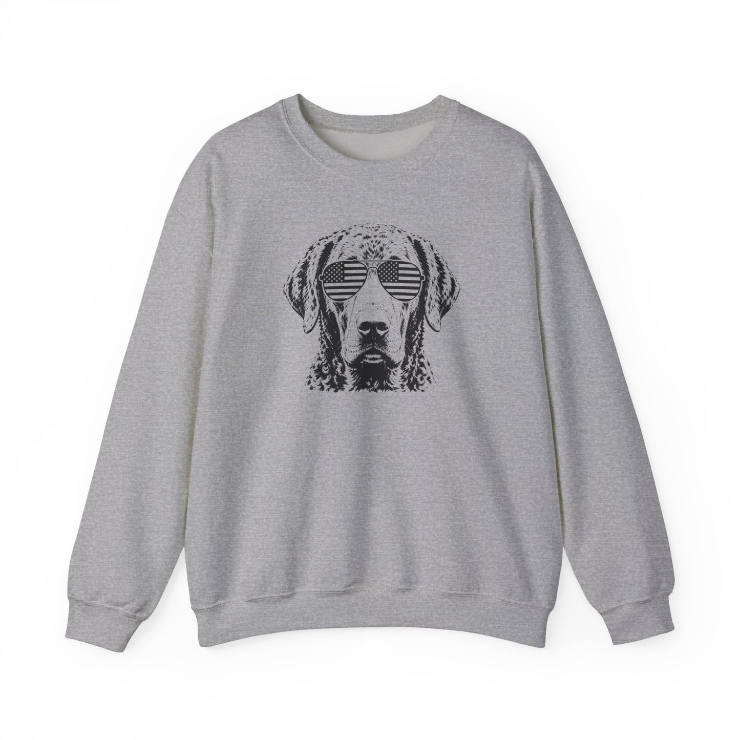 Chesapeake Bay Retriever Flag Shades Crewneck Sweatshirt
