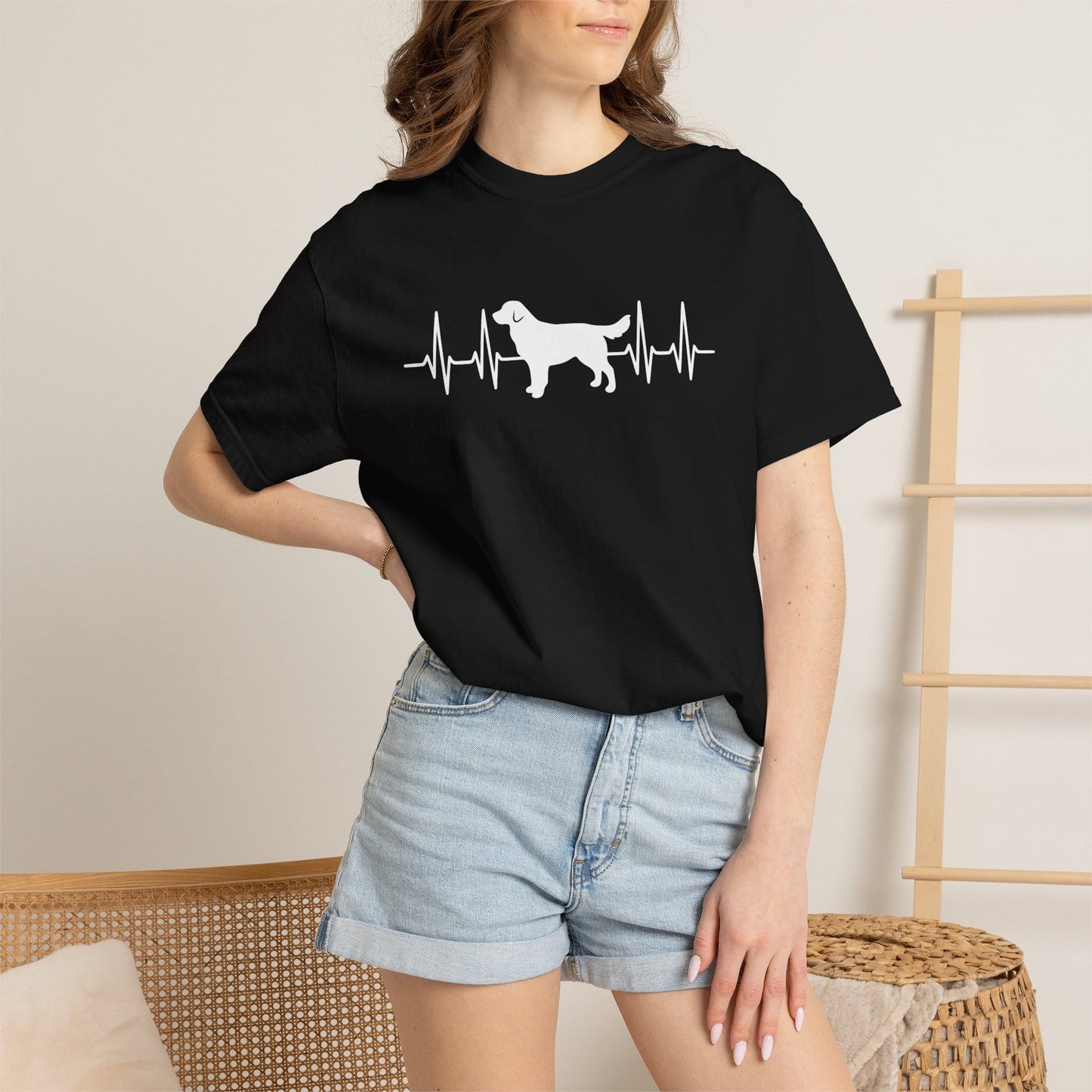 Golden Retriever Heartbeat Premium Tee