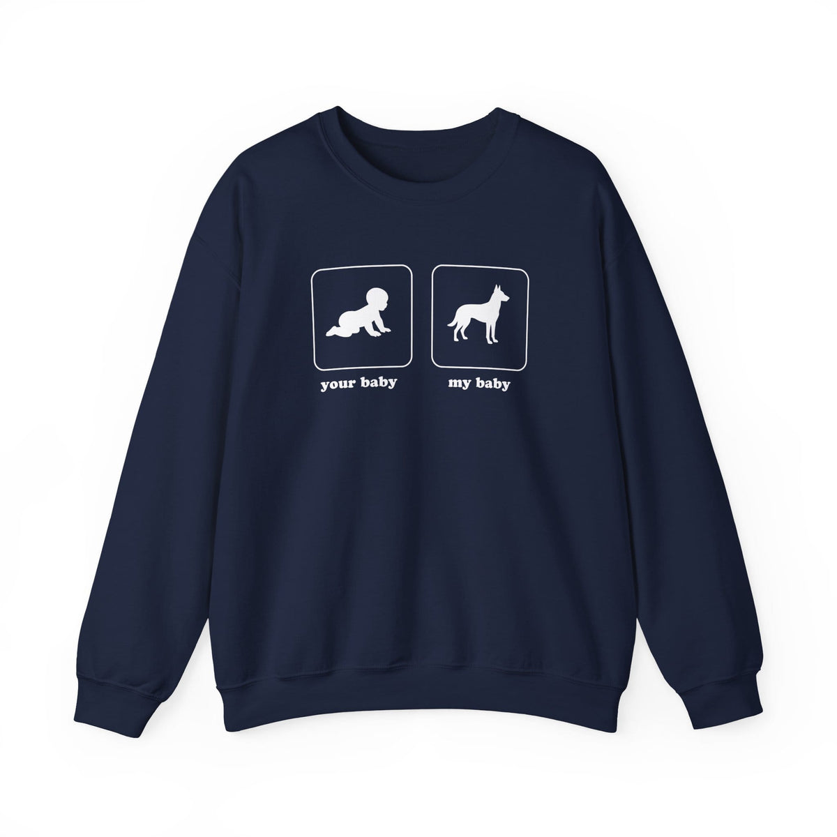 Belgian Malinois Baby Crewneck Sweatshirt Navy