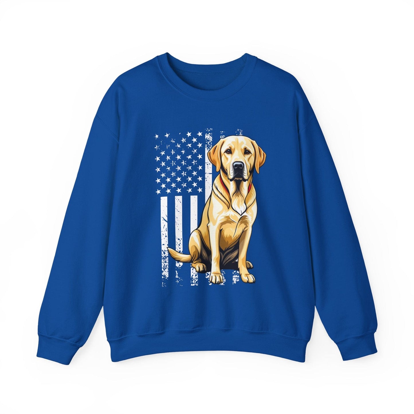 Yellow Lab USA Crewneck Sweatshirt Royal