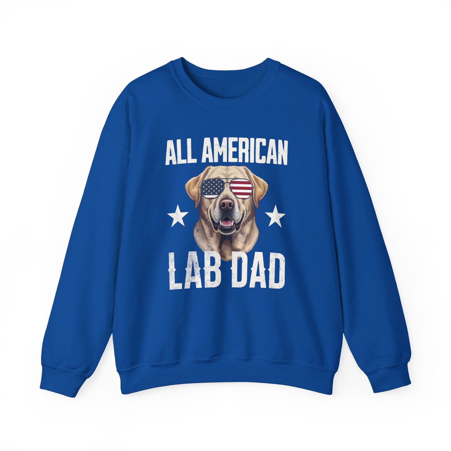 All American Lab Dad Crewneck Sweatshirt Royal