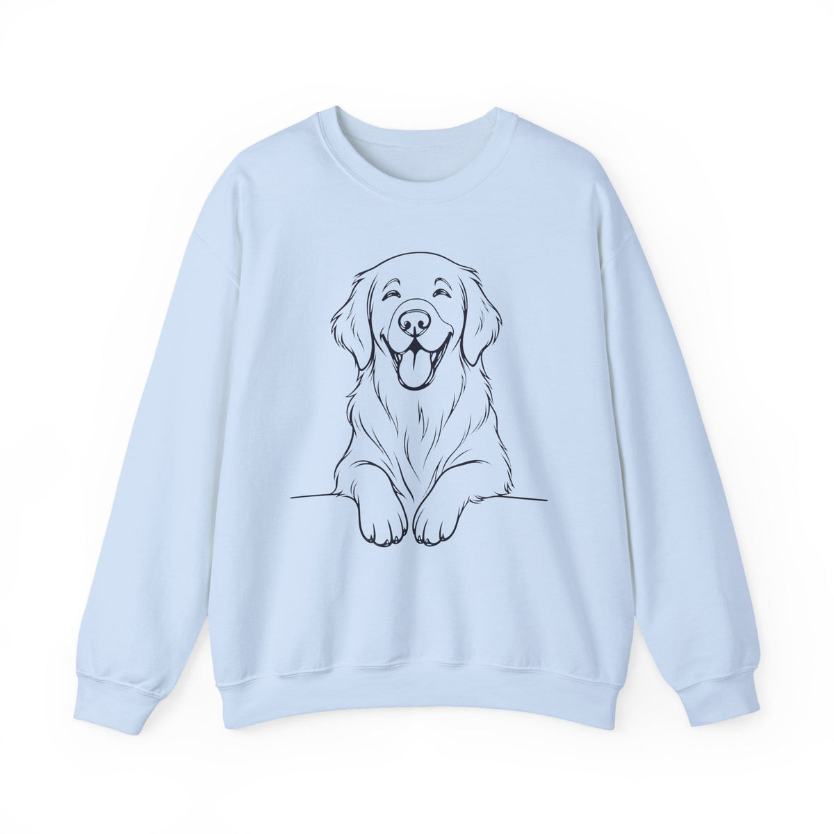 Flat Coated Retriever Lineart Crewneck Sweatshirt Light Blue