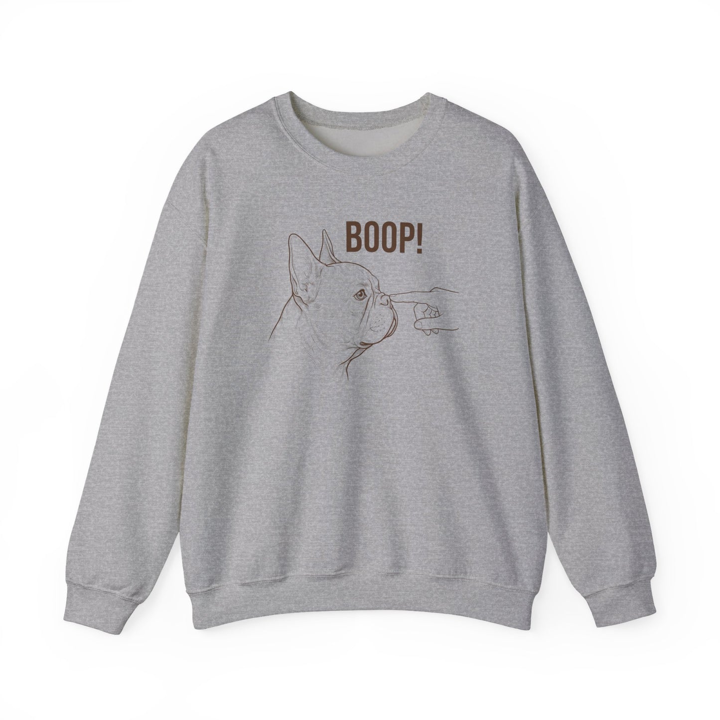 French Bulldog Boop Crewneck Sweatshirt Sport Grey