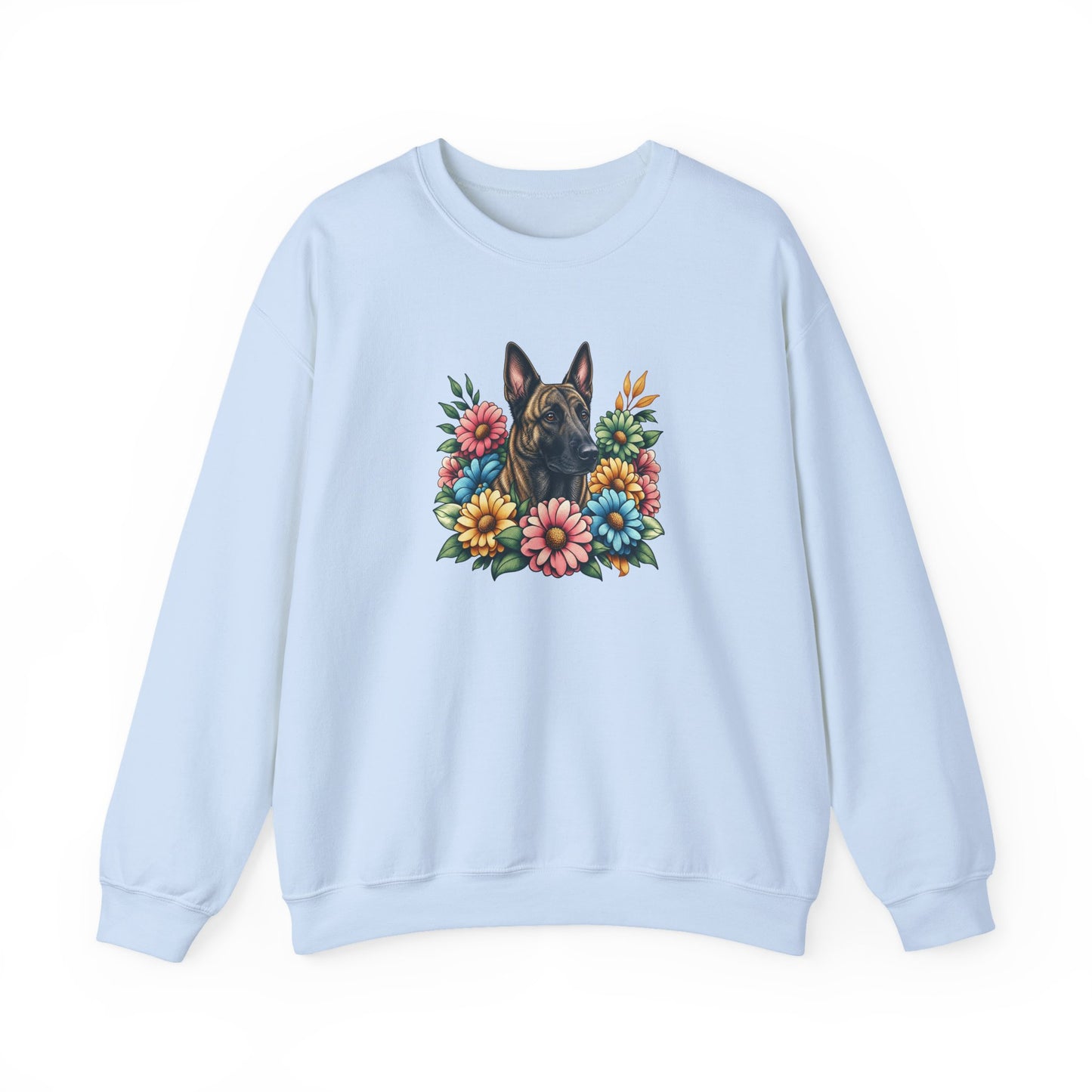Dutch Shepherd Floral Crewneck Sweatshirt