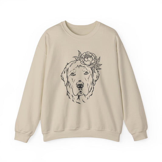Labrador Flower Crewneck Sweatshirt Sand