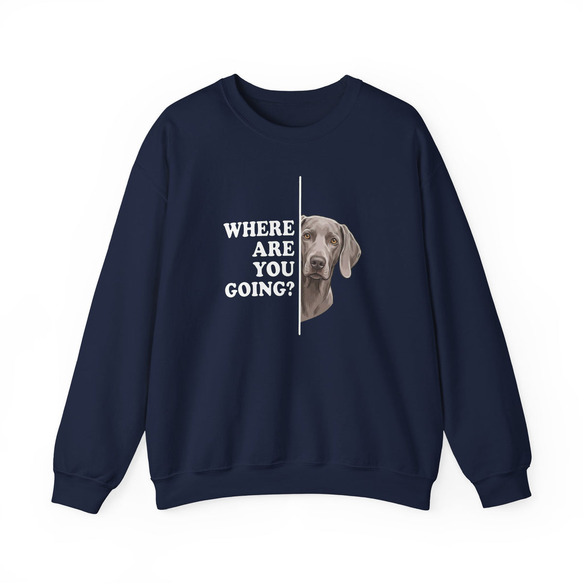 Weimaraner Following Crewneck Sweatshirt
