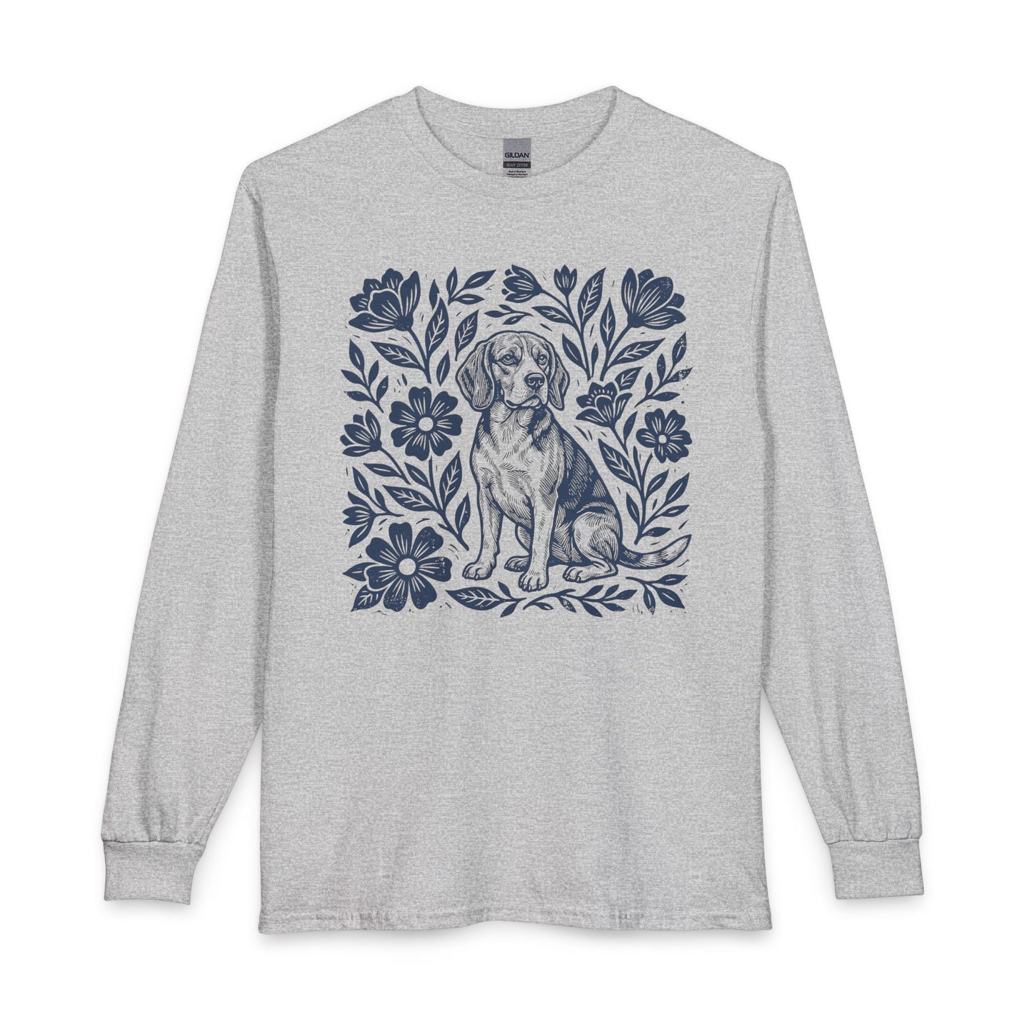Beagle Linocut Long Sleeve
