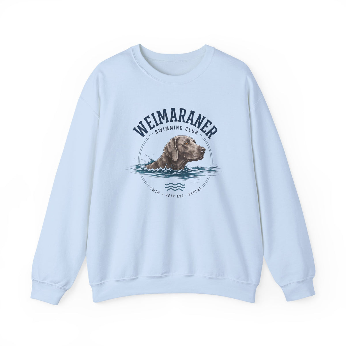 Weimaraner Swimming Club Crewneck Sweatshirt