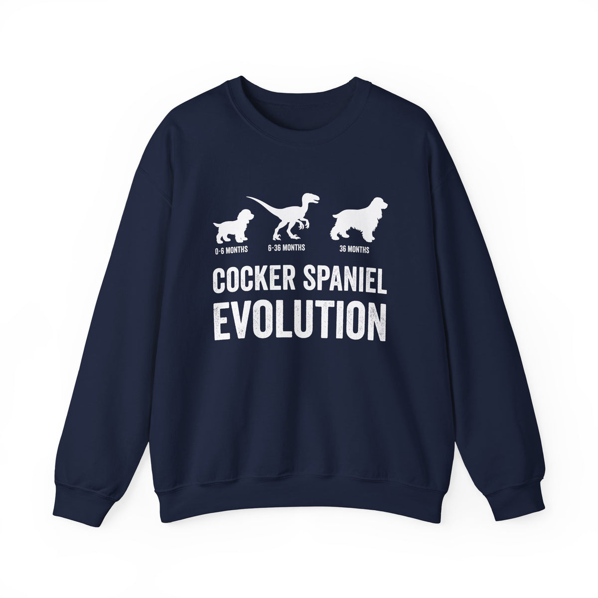 Cocker Spaniel Evolution Crewneck Sweatshirt