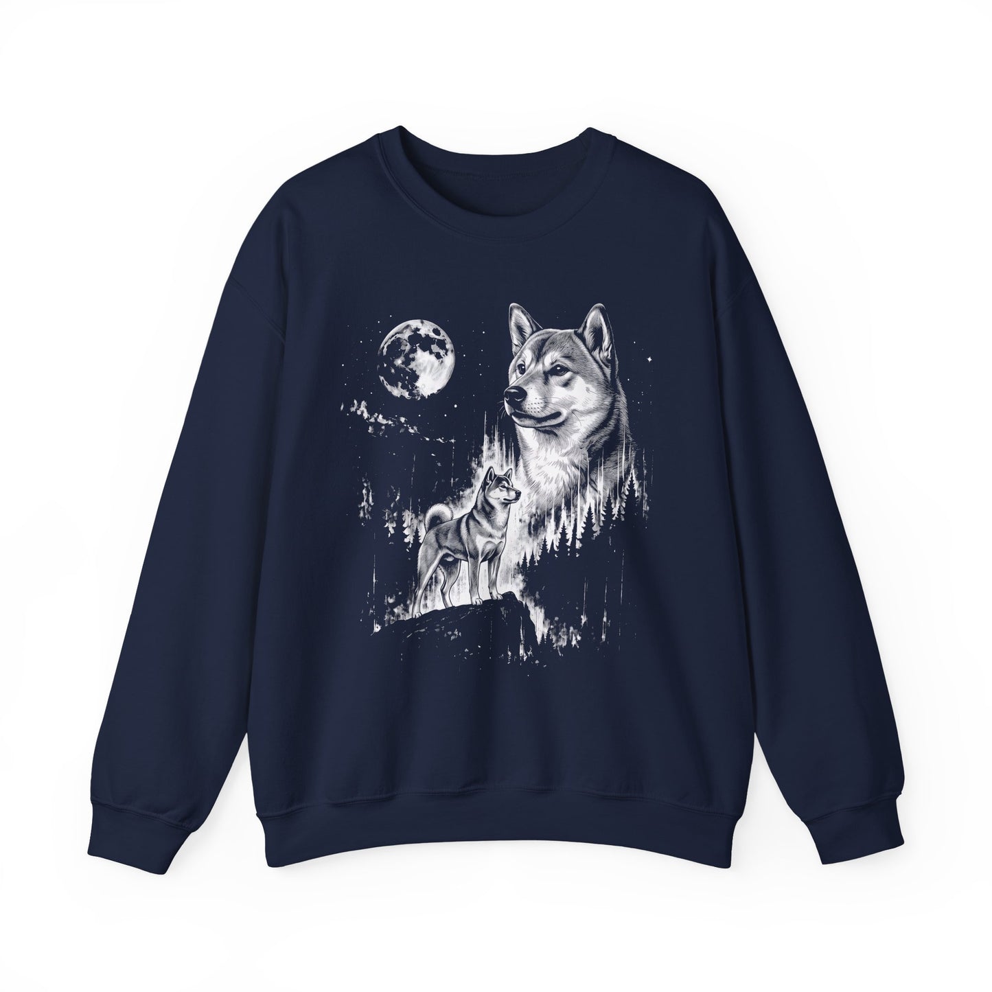 Shiba Inu Moonlight Crewneck Sweatshirt
