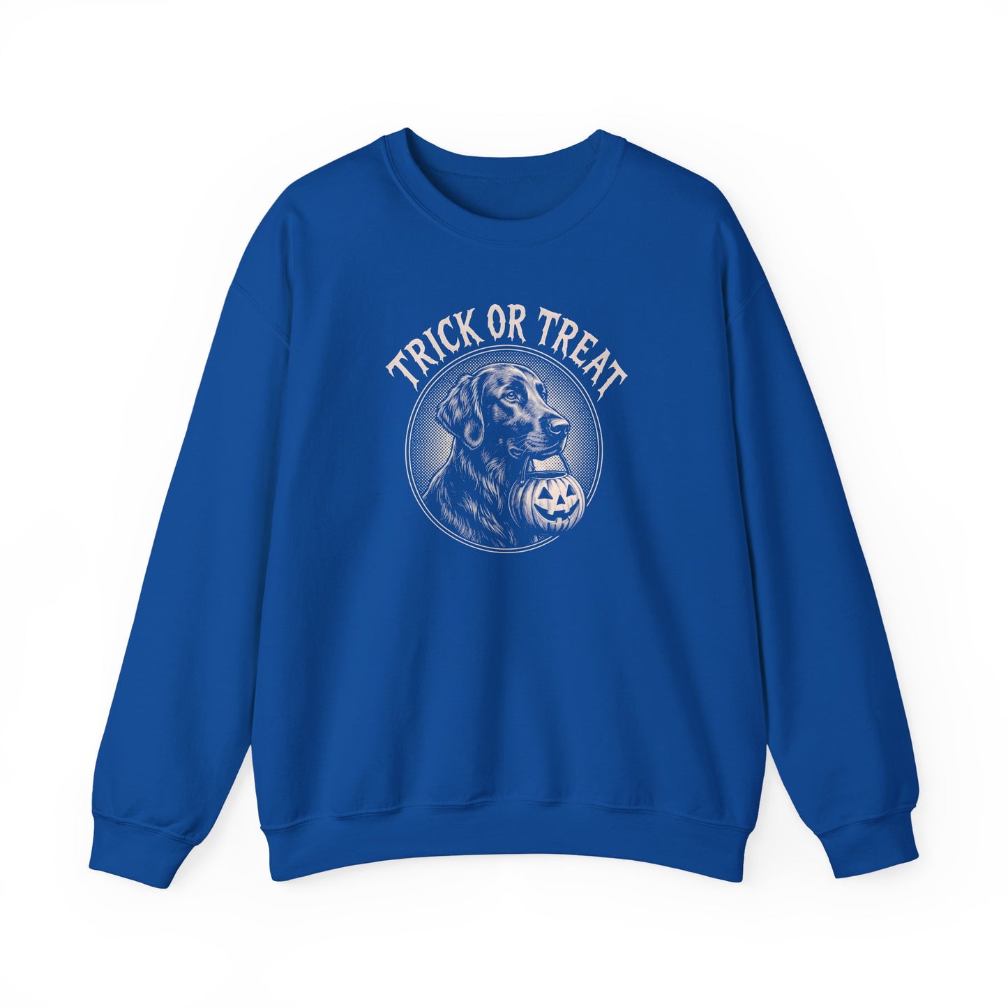 Flat Coated Retriever Trick Or Treat Crewneck Sweatshirt
