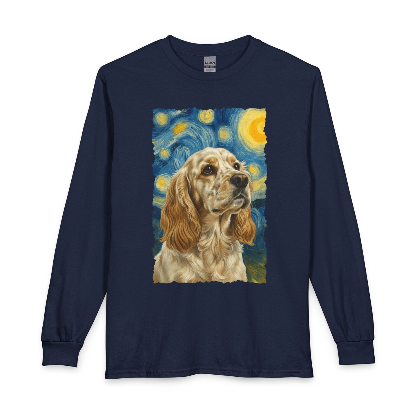 Lemon Roan Cocker Spaniel Starry Night Long Sleeve