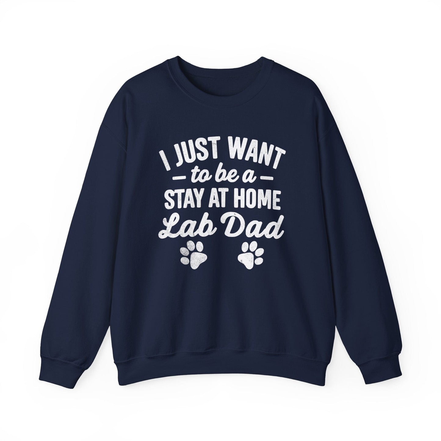 Lab Dad Crewneck Sweatshirt Navy