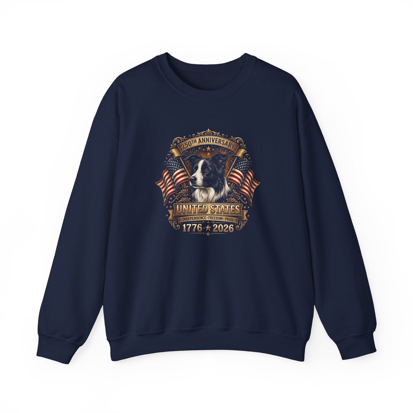 Border Collie USA 250 Anniversary Crewneck Sweatshirt