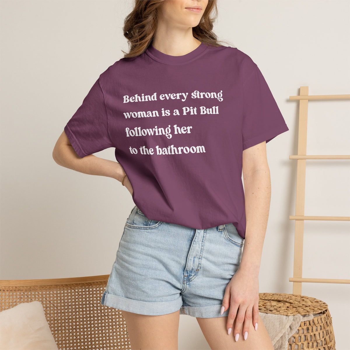 Pit Bull Strong Woman Premium Tee