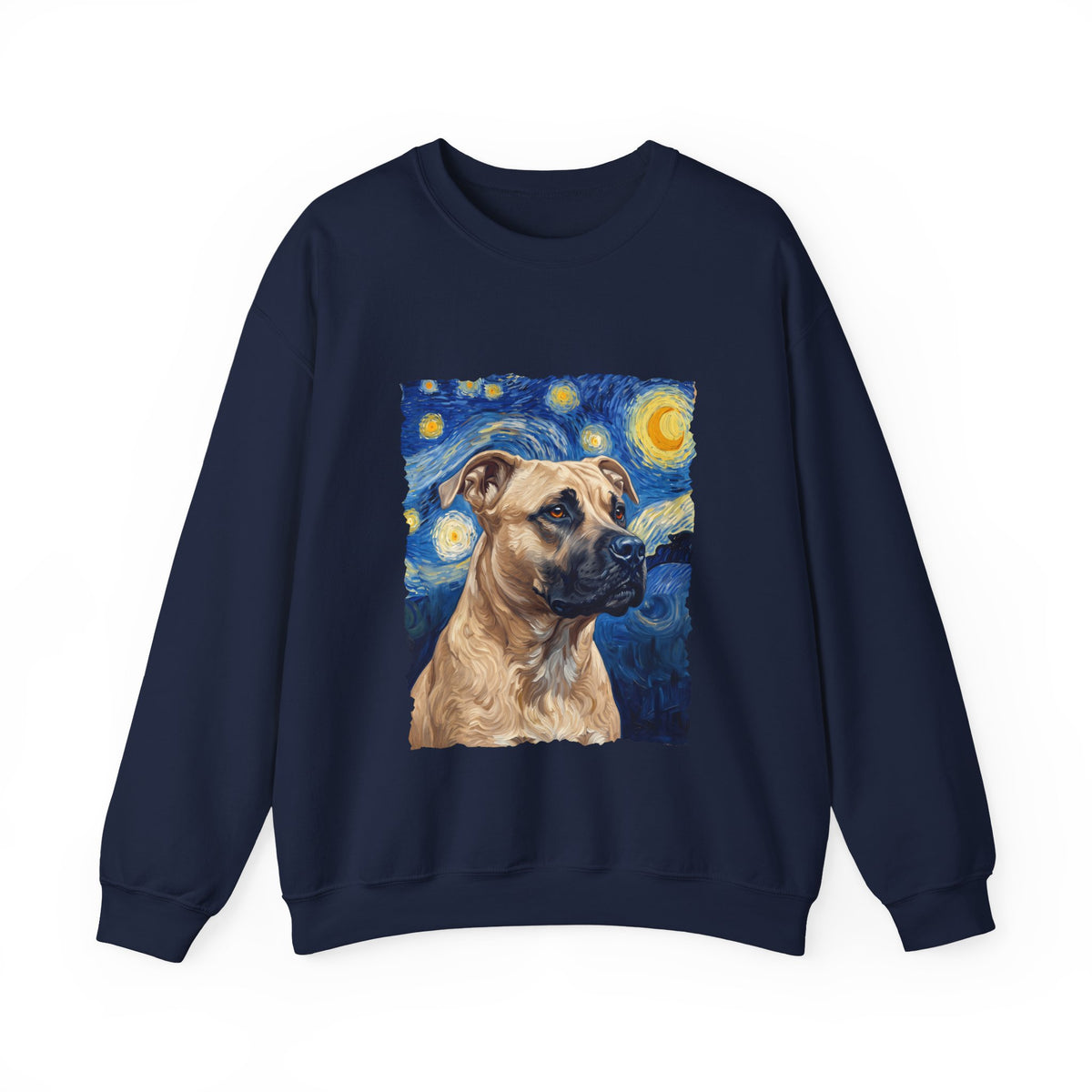 Pitbull Fawn Van Gogh Crewneck Sweatshirt