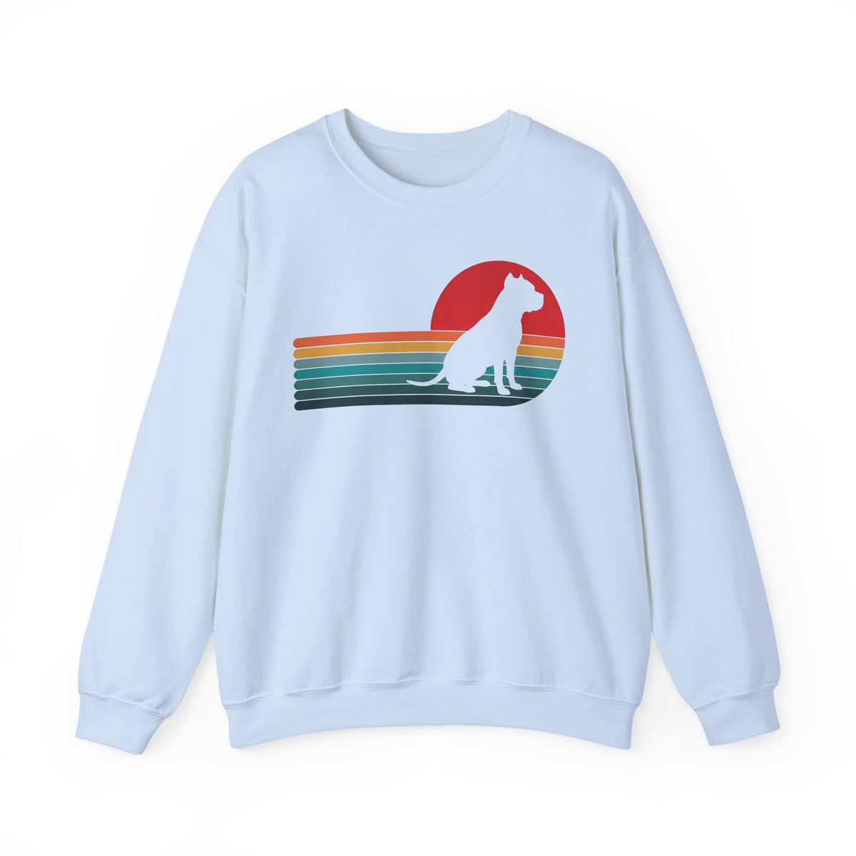 Pitbull Retro Sunset Crewneck Sweatshirt
