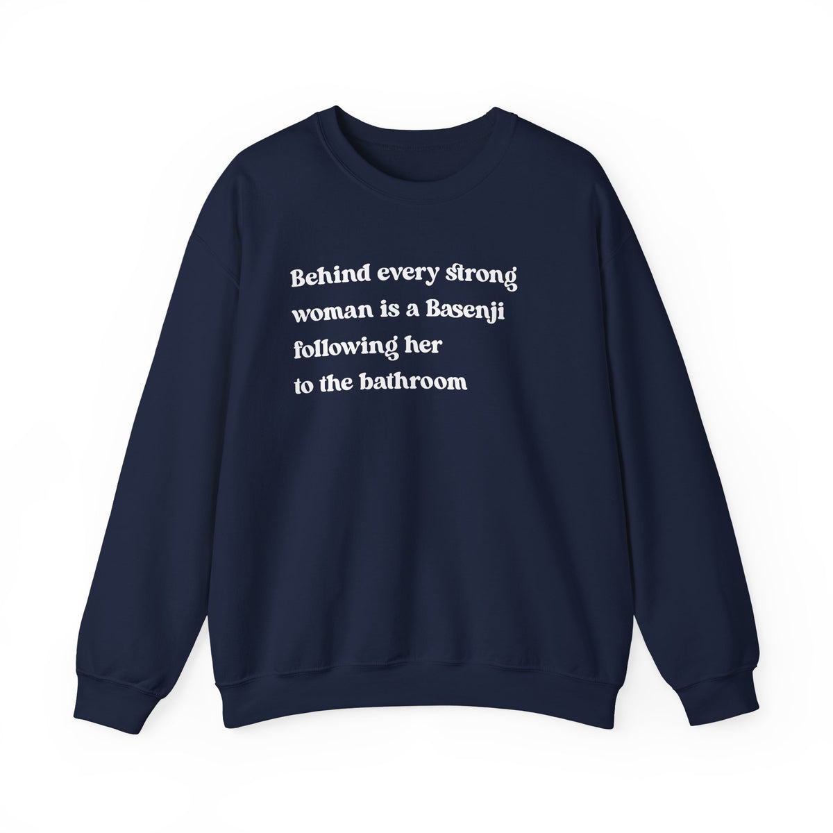Basenji Strong Woman Crewneck Sweatshirt