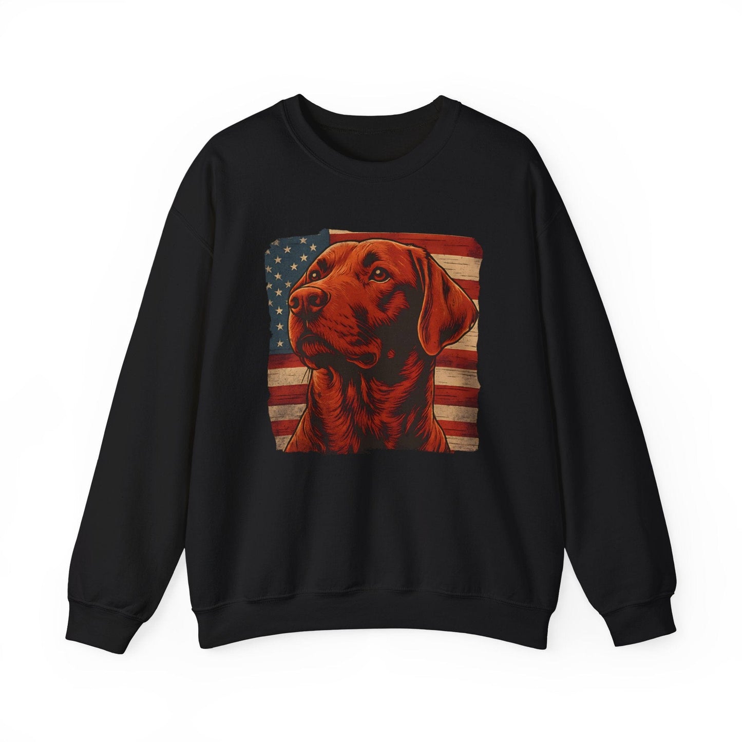 Fox Red Lab USA Crewneck Sweatshirt Black