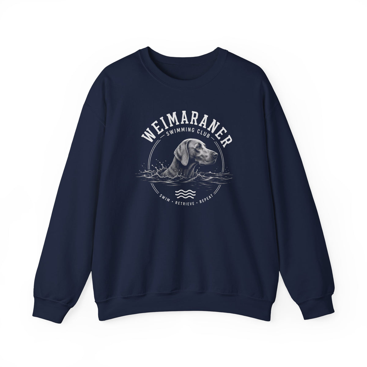 Weimaraner Swimming Club 2 Crewneck Sweatshirt