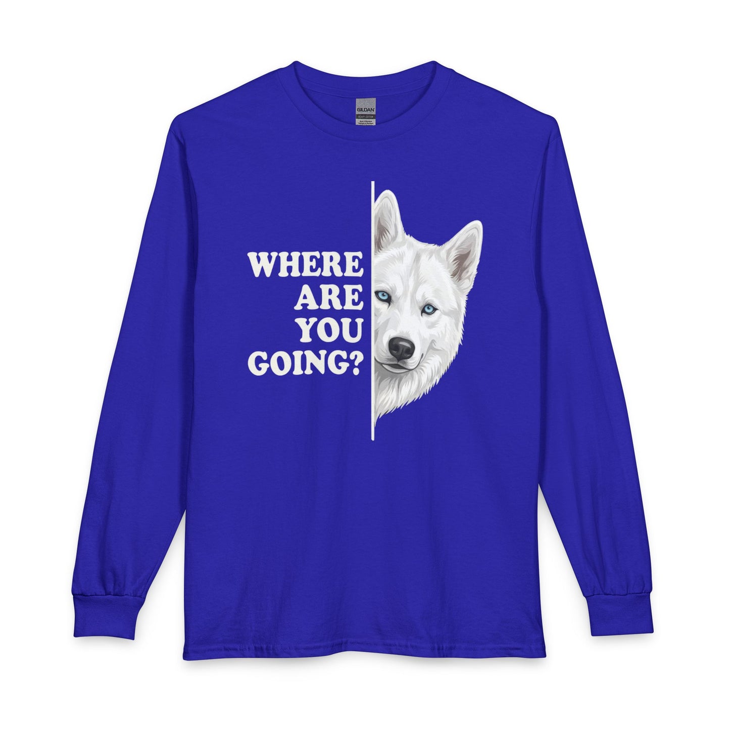 White Husky Alert Long Sleeve