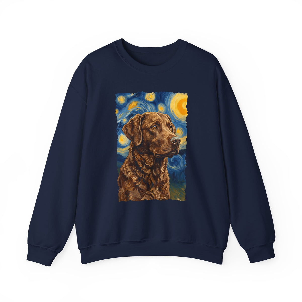 Chesapeake Bay Retriever Van Gogh Crewneck Sweatshirt